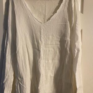 J. Crew Women's Cotton Long Sleeve Top - white